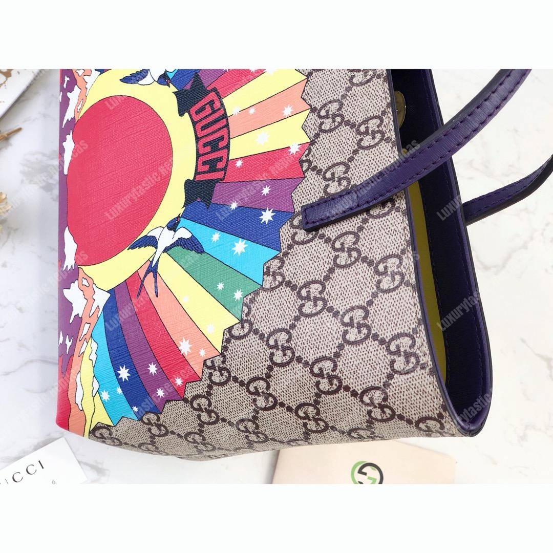G*u*i children’s gg G*u*i rainbow birds tote