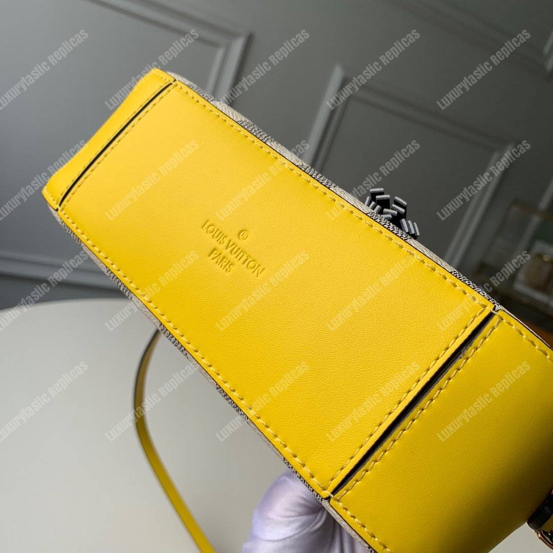 LV Saintonge Handbag Damier Azur Pinapple Yellow