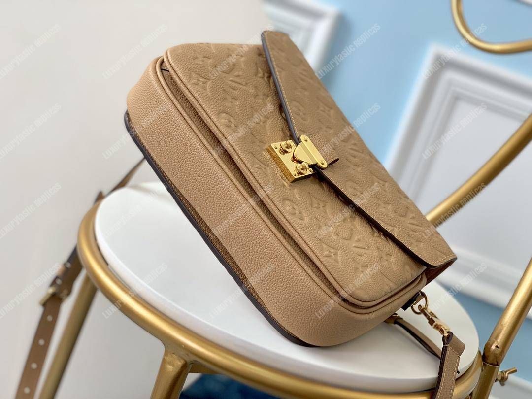 LV Pochette Metis Monogram Empreinte Leather Papyrus