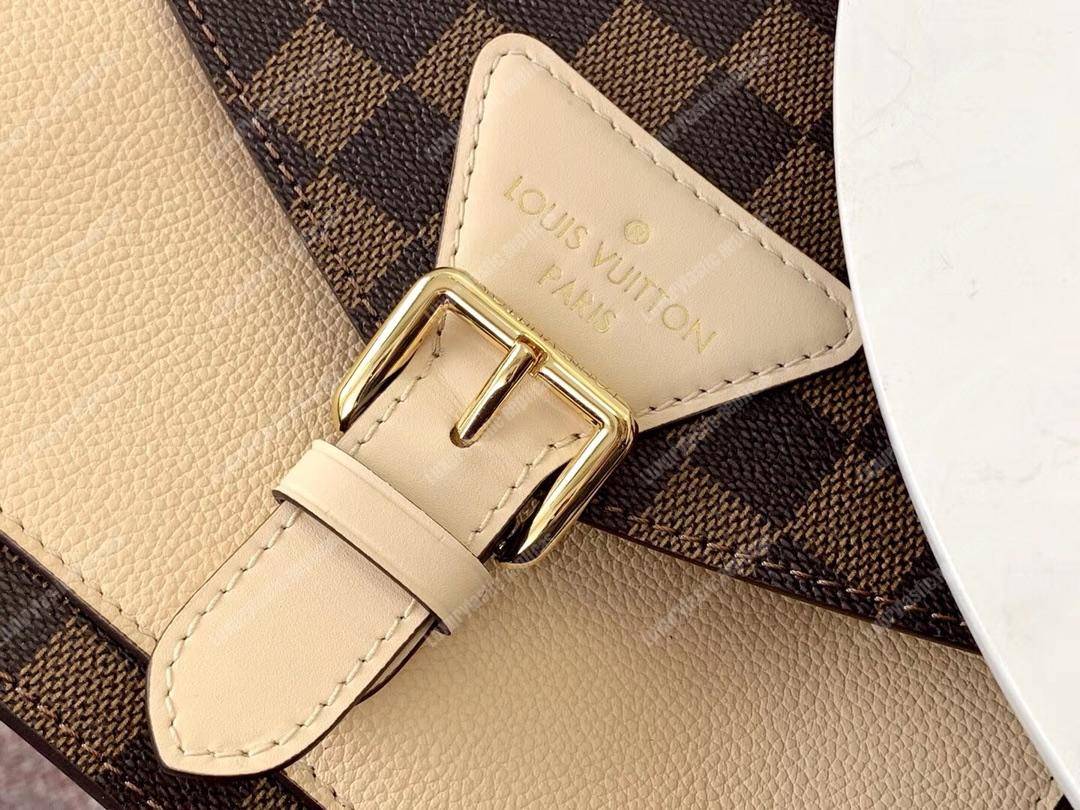 LV Beaumarchais Damier Ebene Creme
