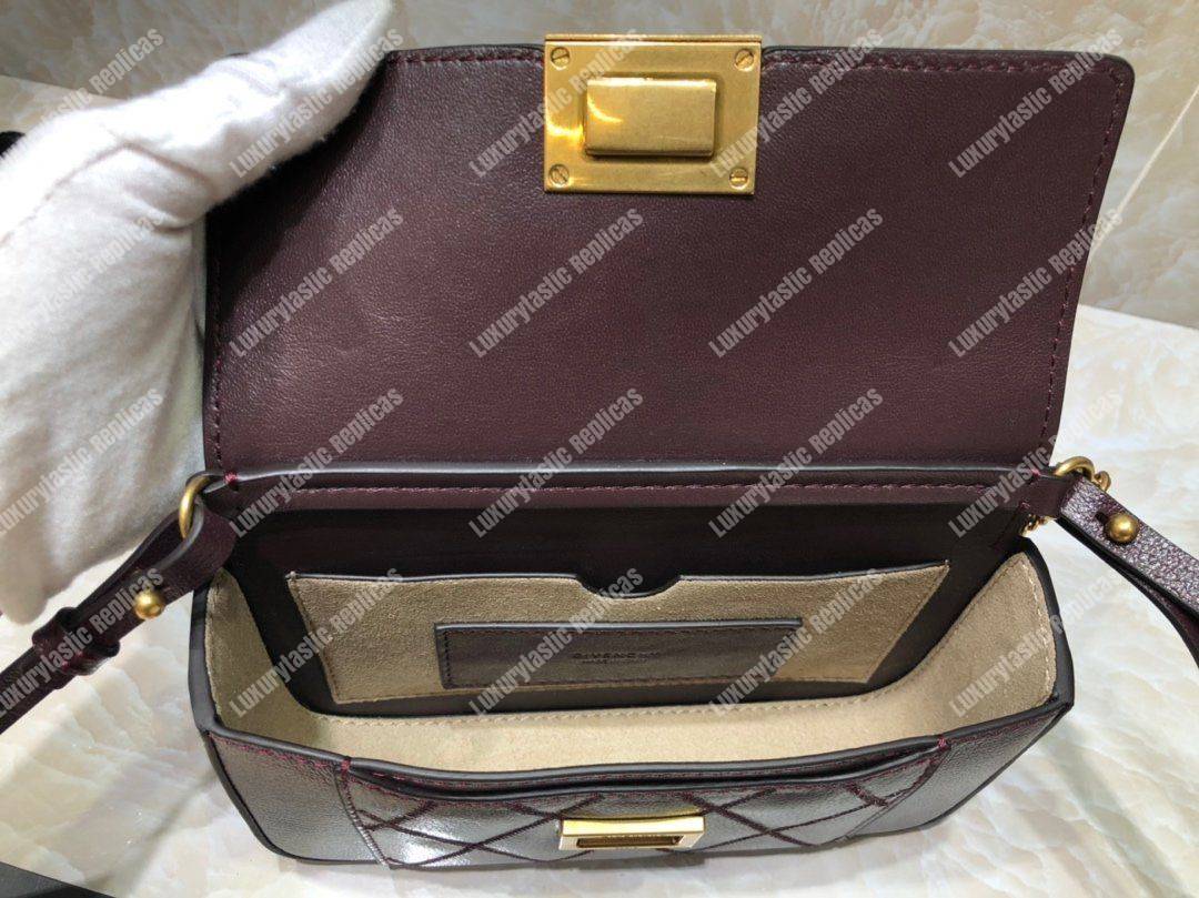 Givenchy Mini Pocket Bag In Diamond Quilted Leather Brown