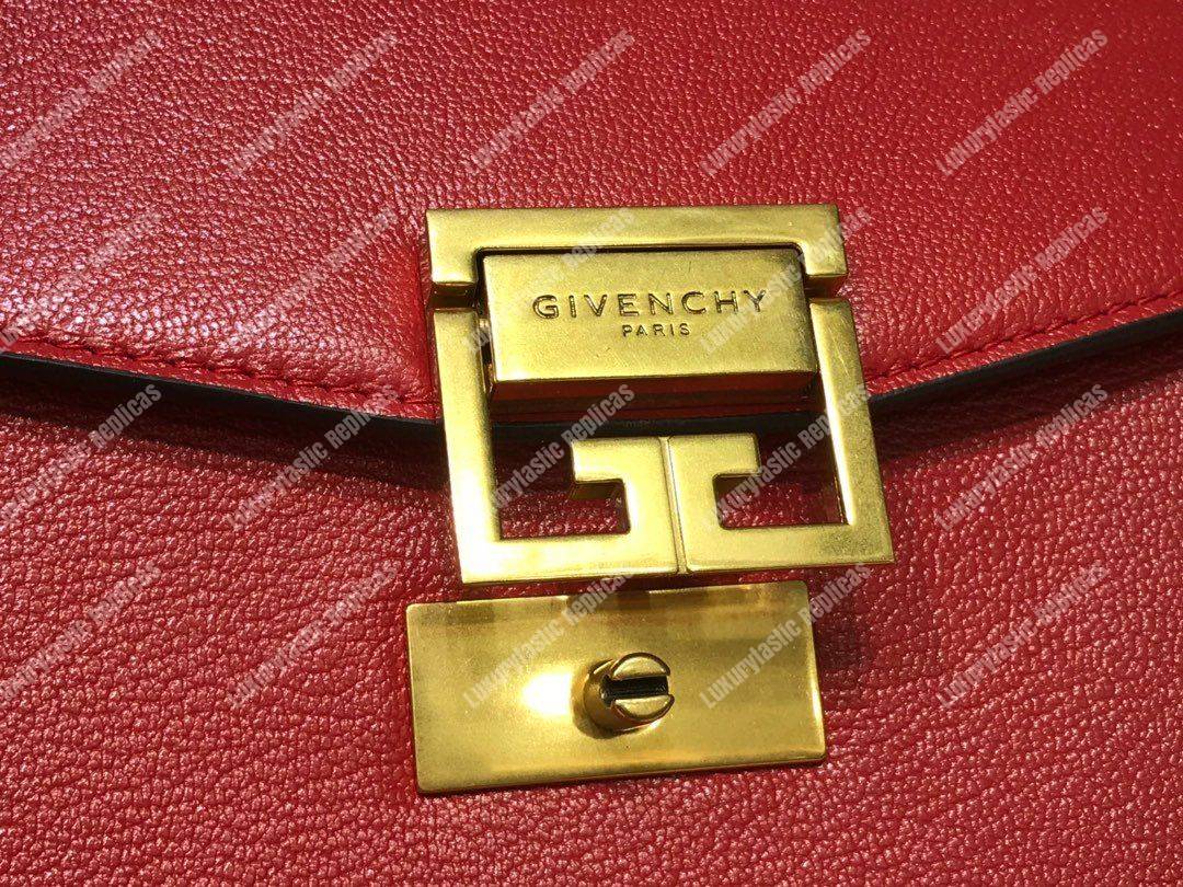 Givenchy Medium GV3 Bag In Leather And Suede Red