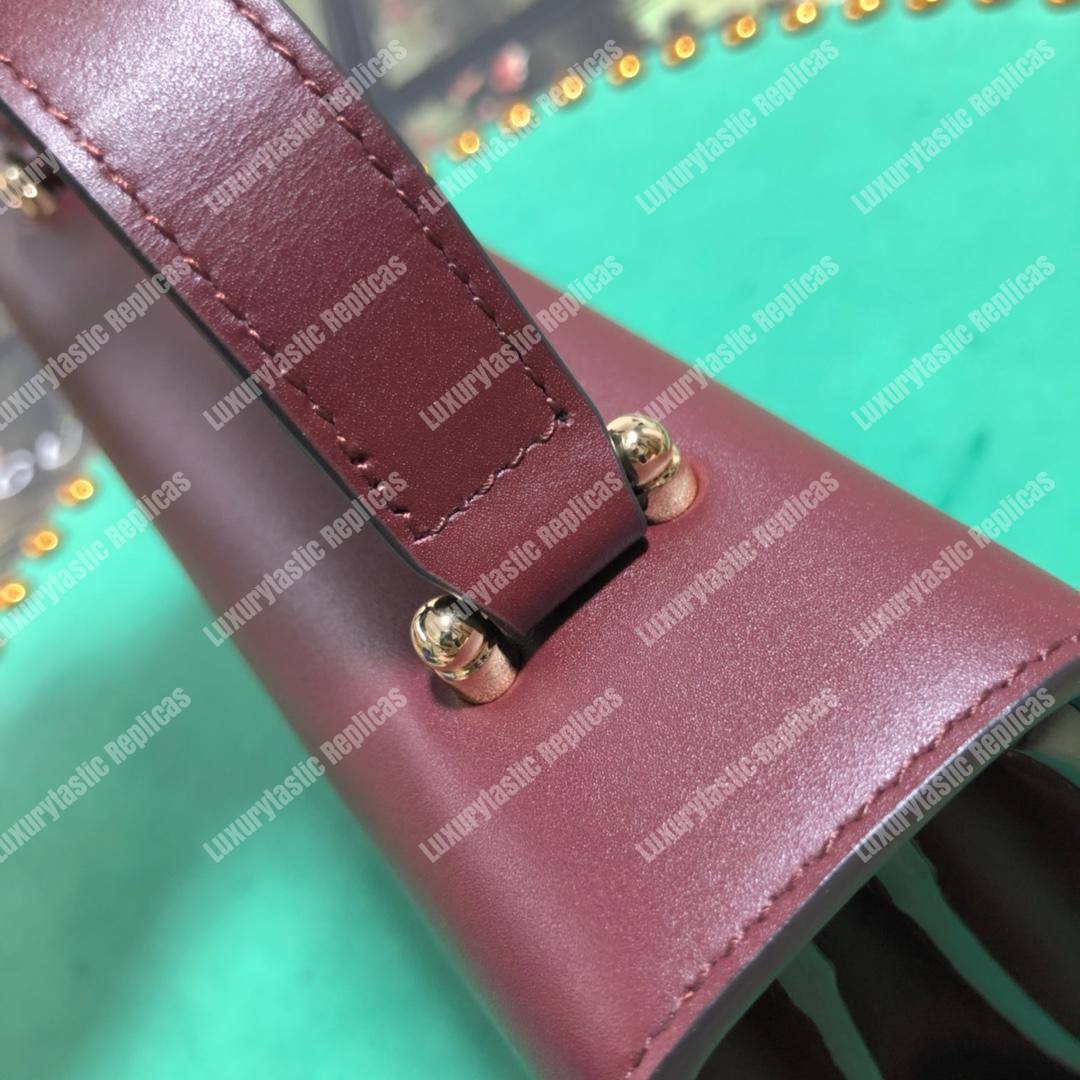 G*u*i zumi smooth leather small shoulder bag burgundy