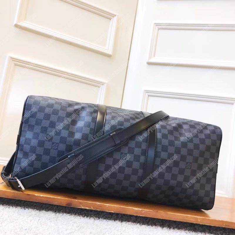 LV Keepall Bandouliere 50 Damier Graphite Canvas