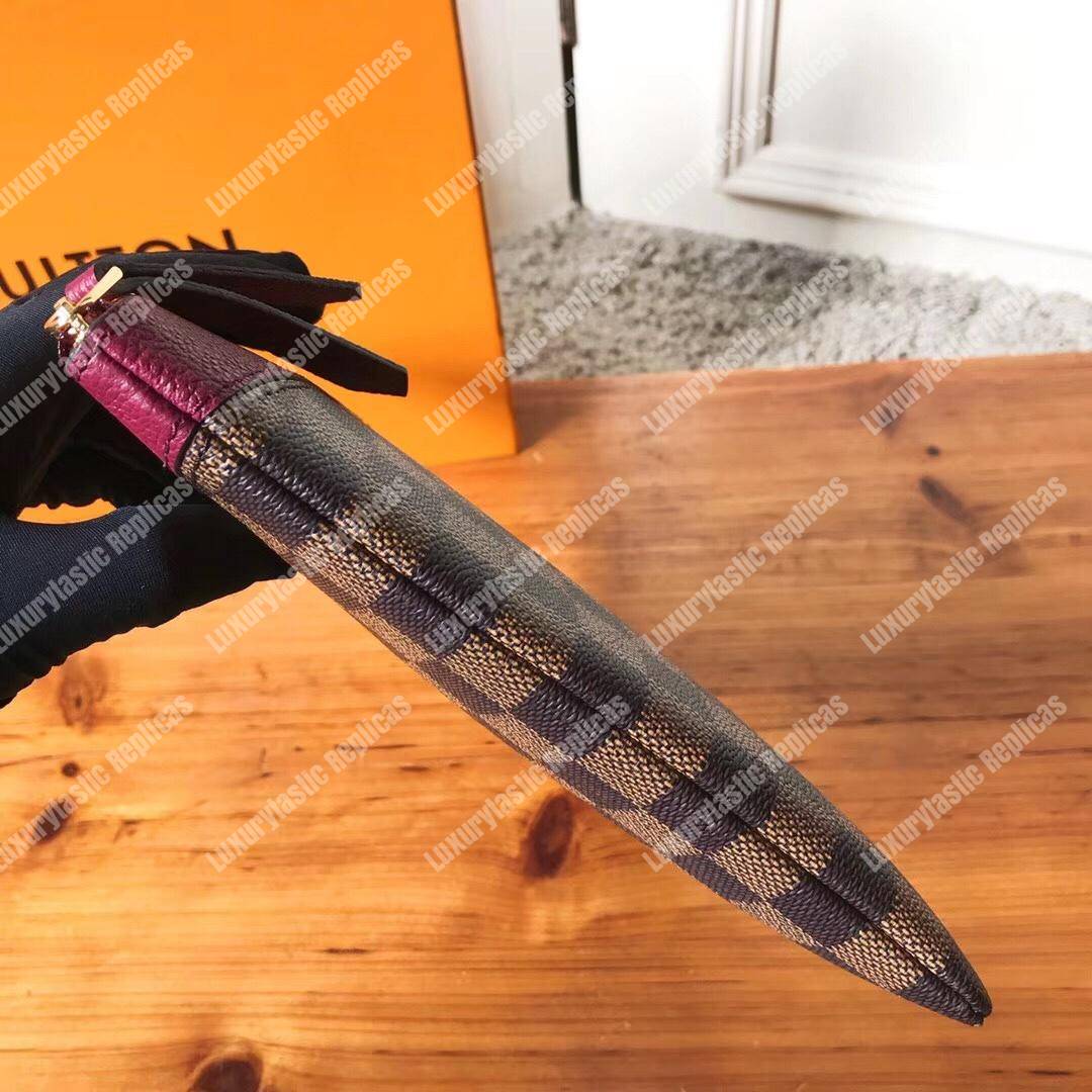 LV Daily Pouch Damier Ebene Raisin