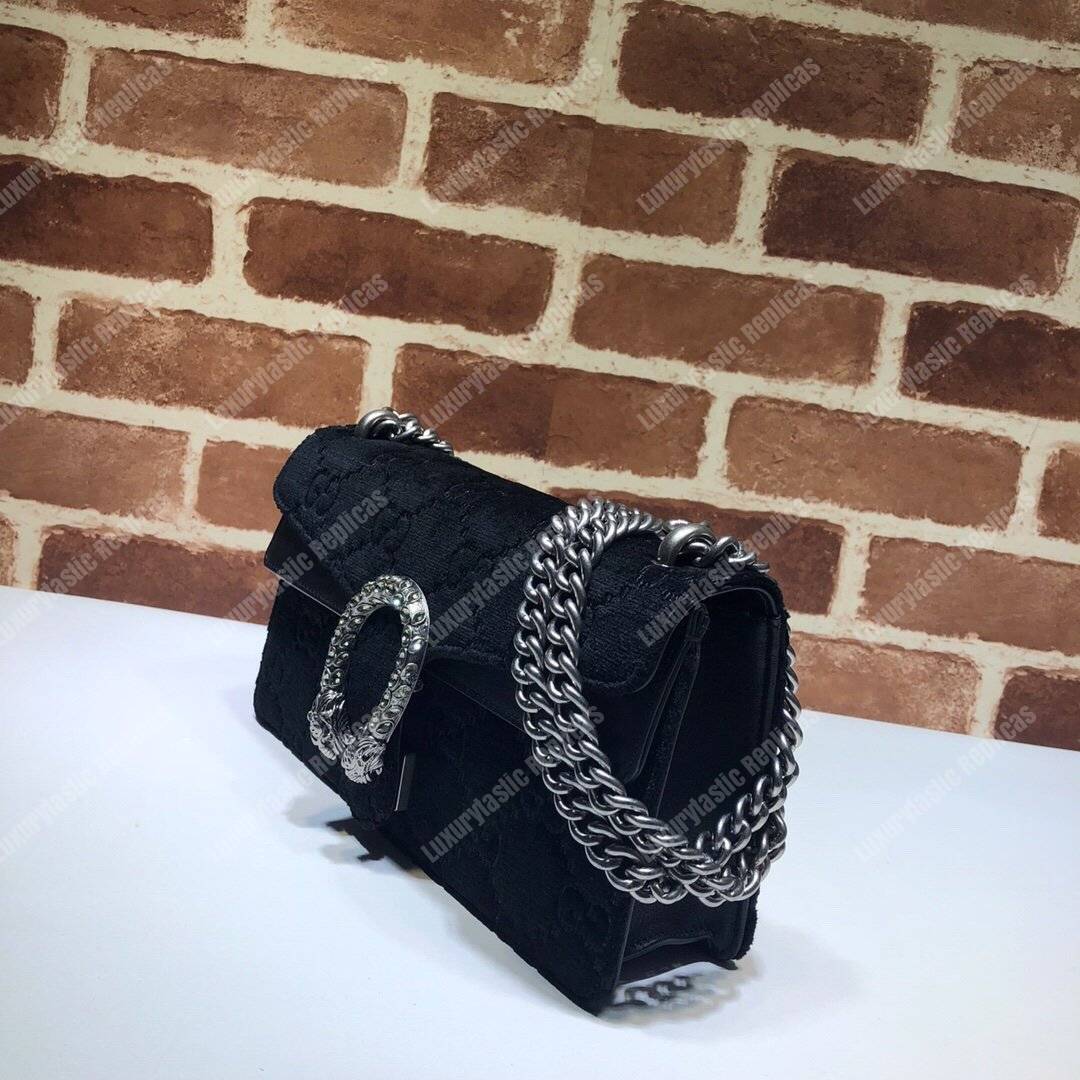 G*u*i dionysus gg velvet small shoulder bag black
