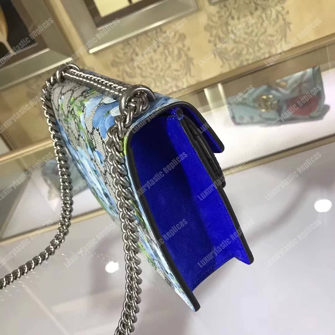 G*u*i dionysus blue blooms print mini chain bag