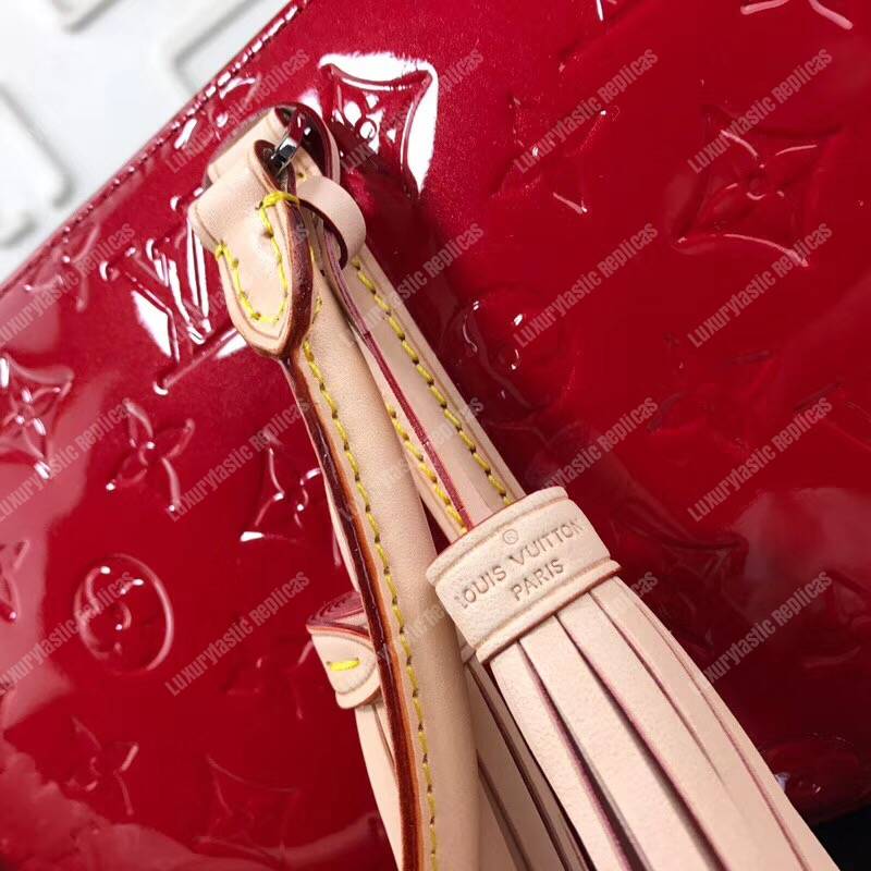LV Monogram Vernis Neo Triangle Bag Red