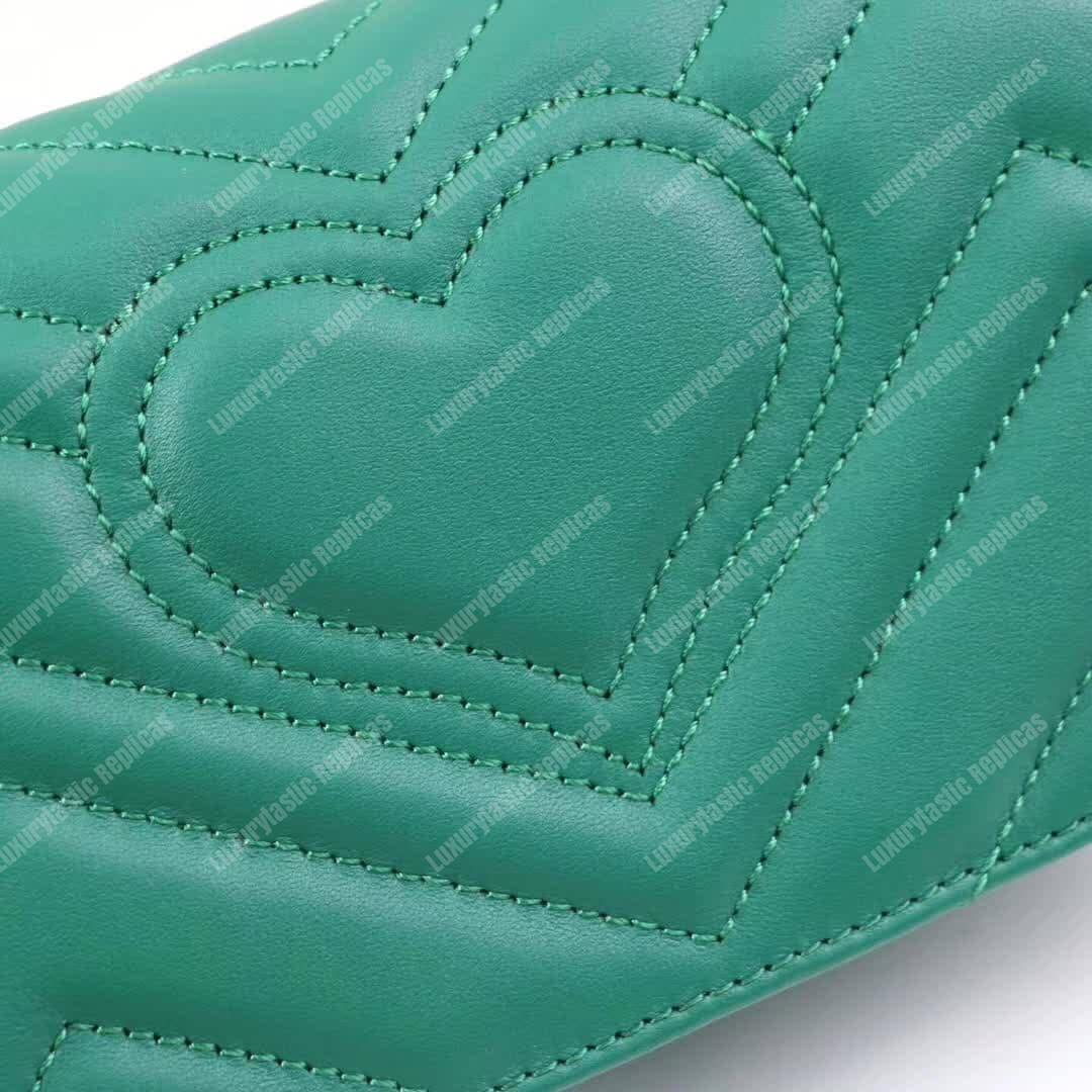 G*u*i gg marmont mini leather bag aquamarine