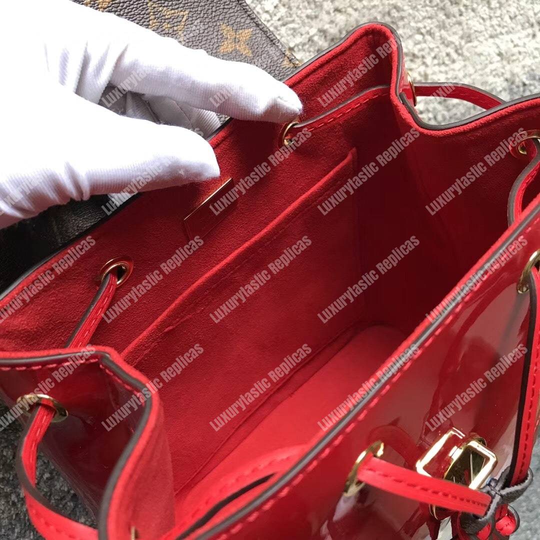 LV Hot Springs Backpack Patent Leather Red