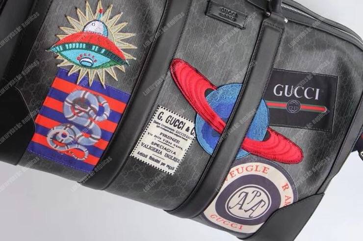 G*u*i night courrier soft gg sup*e carry-on duffle