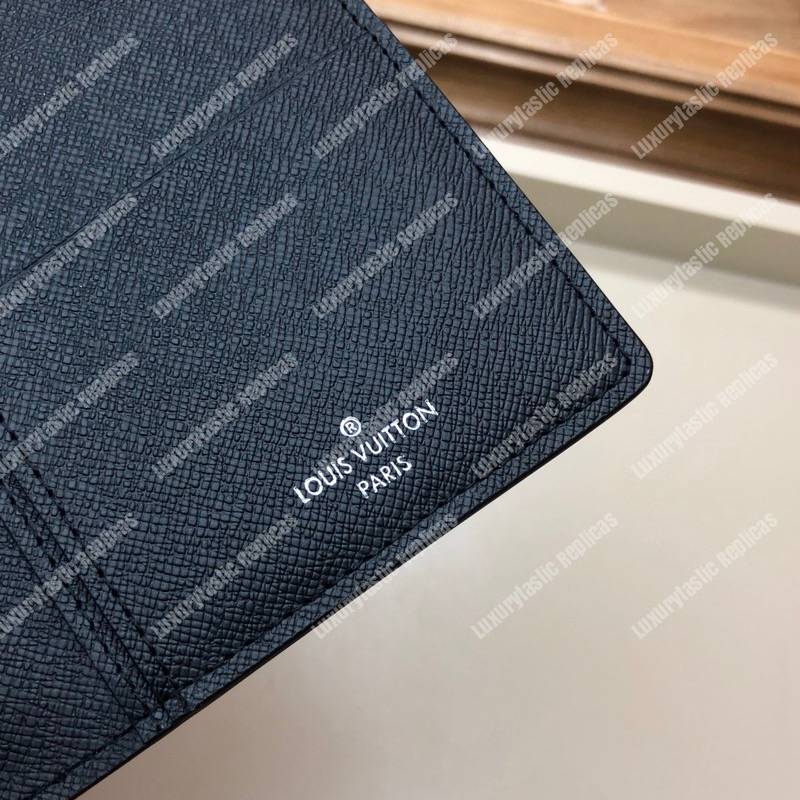 LV Brazza Wallet Damier Graphite Pixel Green