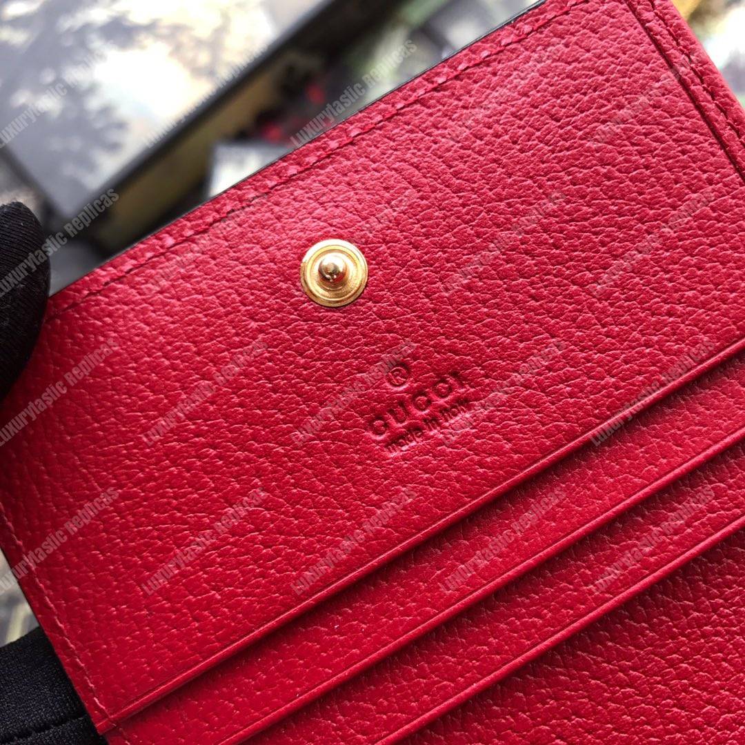 G*u*i ophidia gg flora card case wallet red