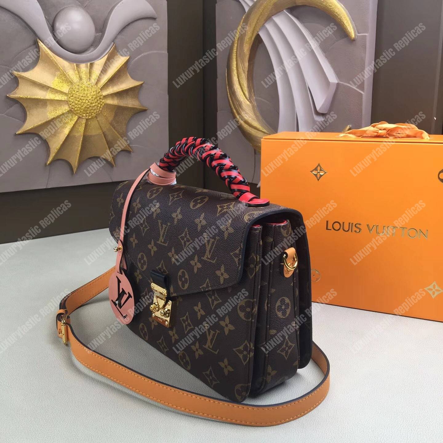LV Pochette Metis Monogram Coquelicot Red