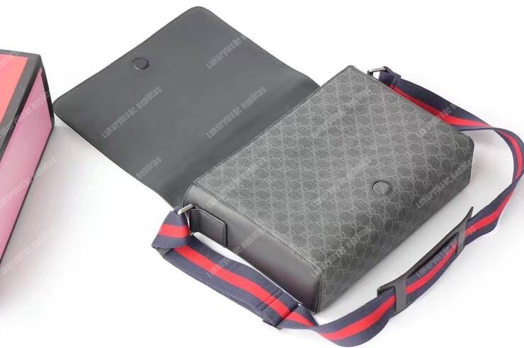 G*u*i gg sup*e flap messenger black/grey