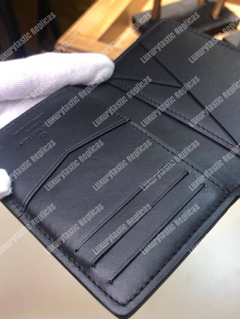LV Pocket Organizer Taurillon Leather Noir