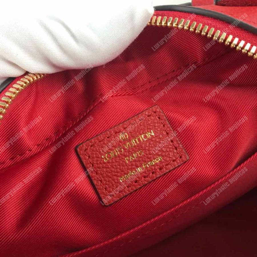 LV Saintonge Monogram Empreinte Leather Scarlet