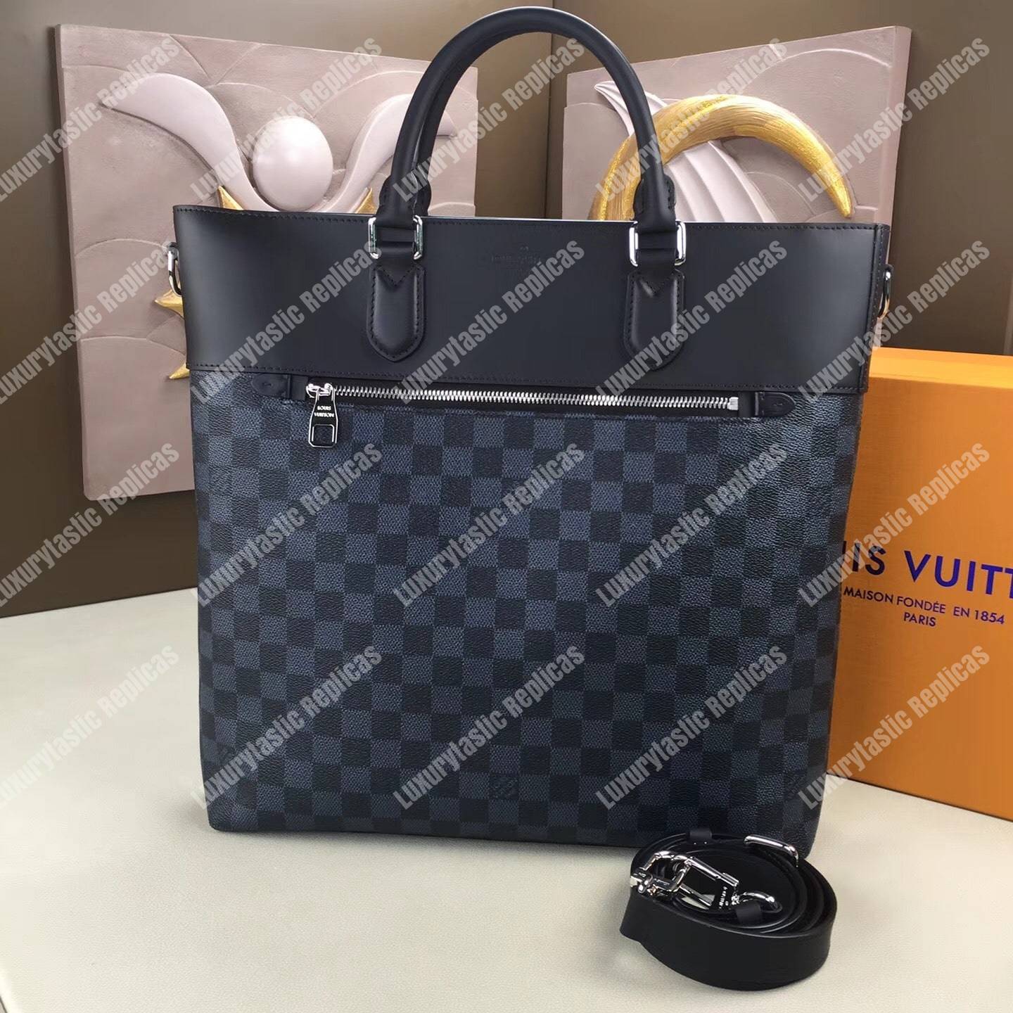LV Newport Tote Damier Cobalt Canvas