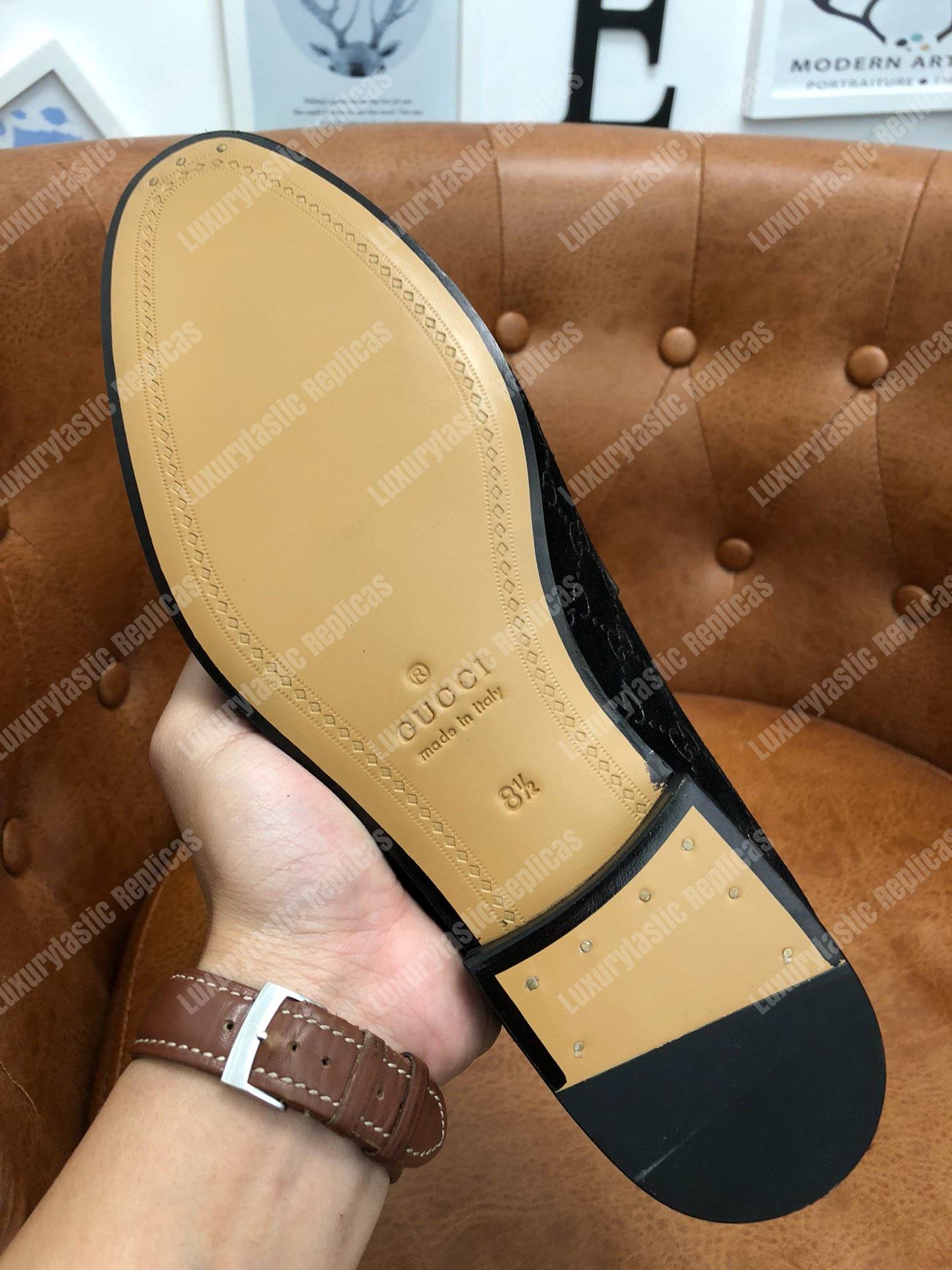 G*u*i jordaan gg velvet loafer black