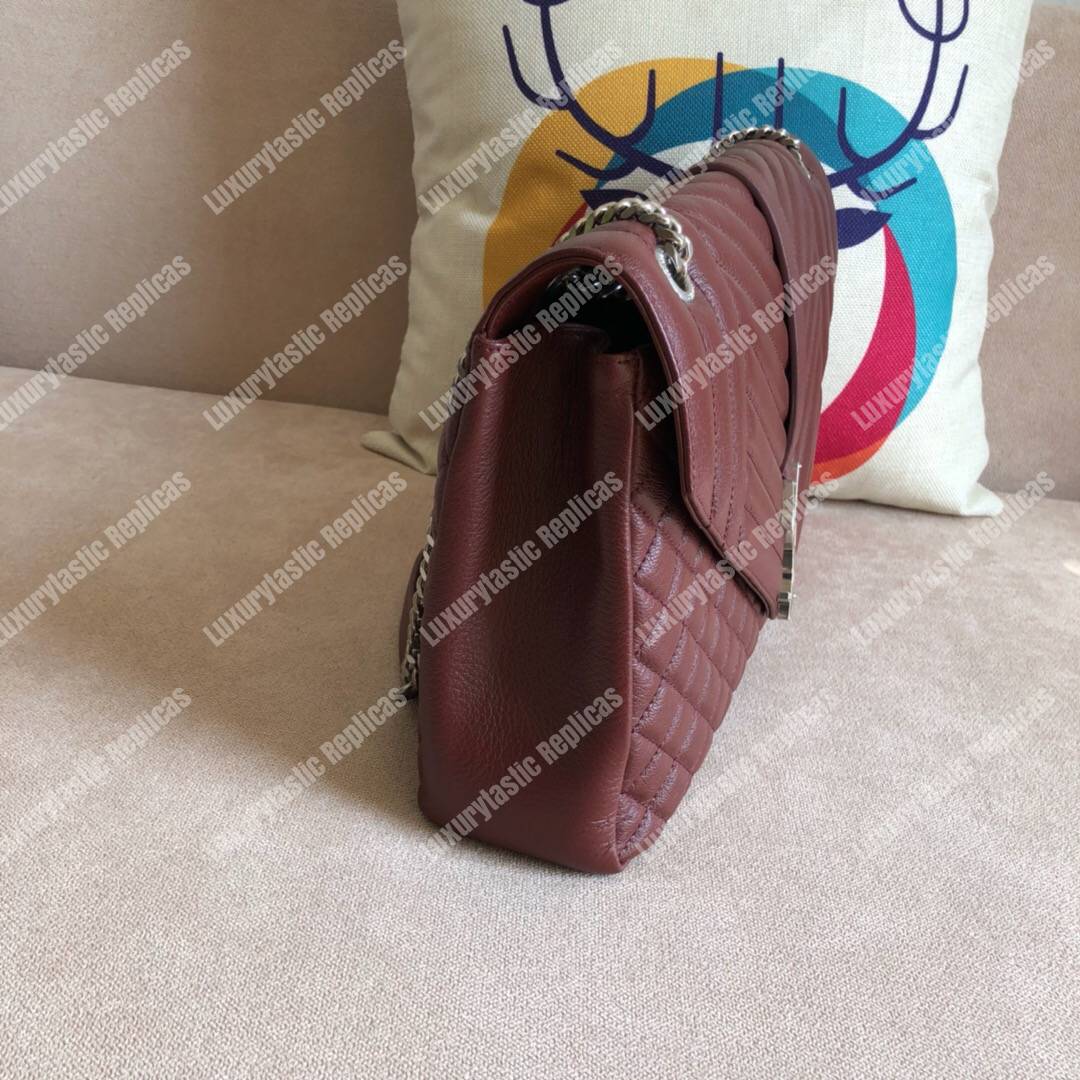 Saint Laurent Classic Large Soft Envelope Dark Red