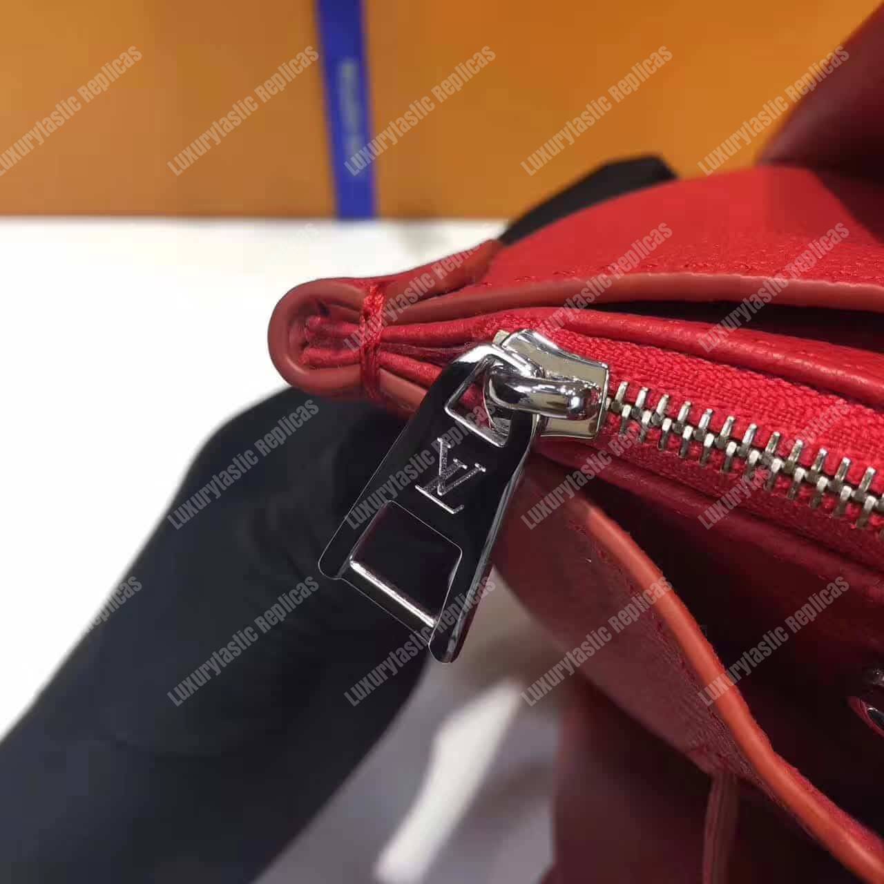 LV Lockmeto Handbag Luxury Leather Rubis
