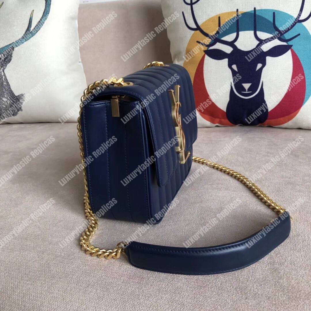 Saint Laurent Vicky Medium Navy