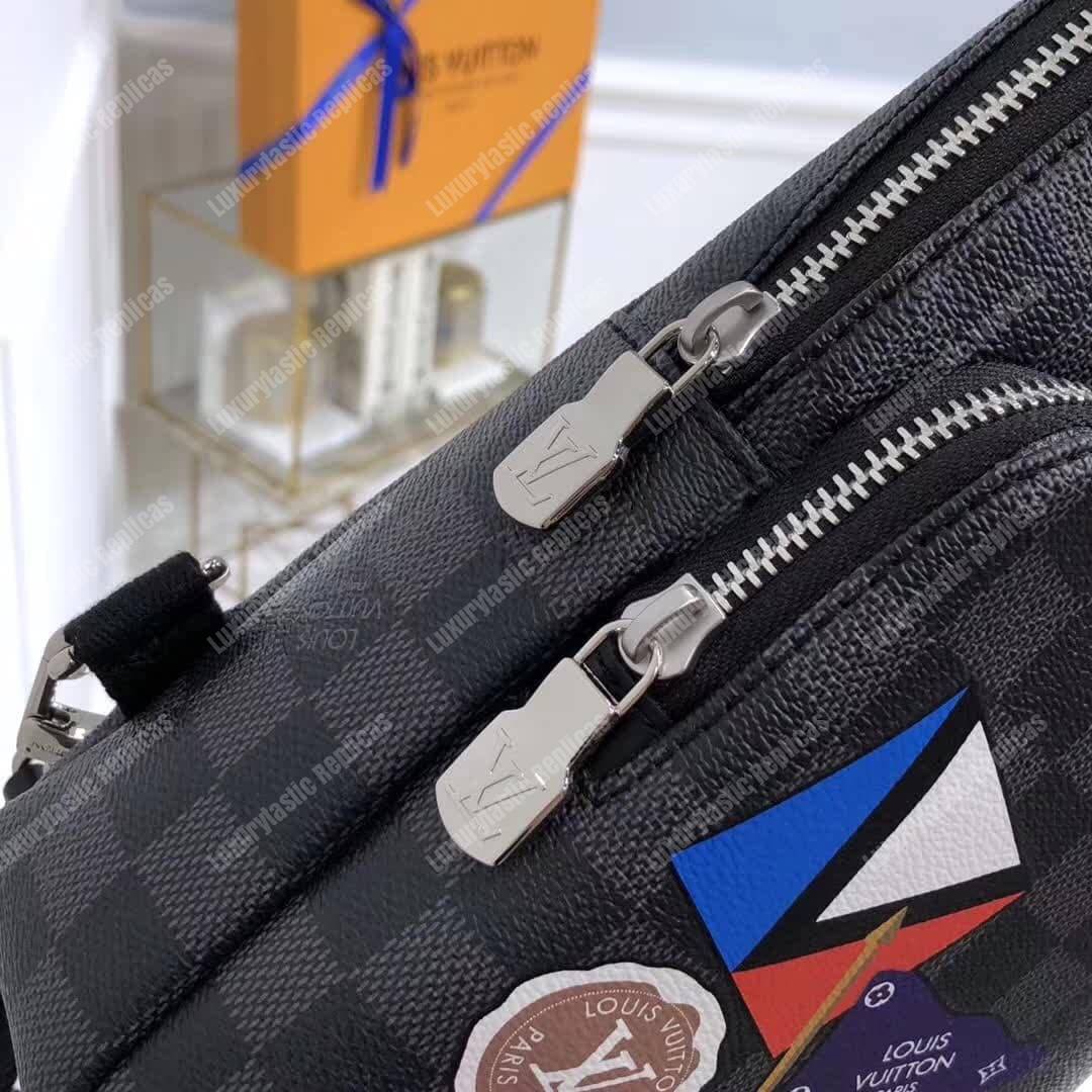 LV Avenue Sling Bag World Tour Damier Graphite