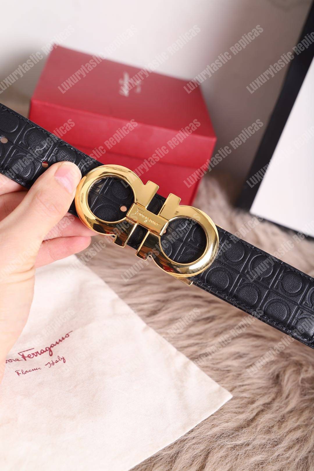 ﻿Salvatore Ferragamo Adjustable Gancini Belt