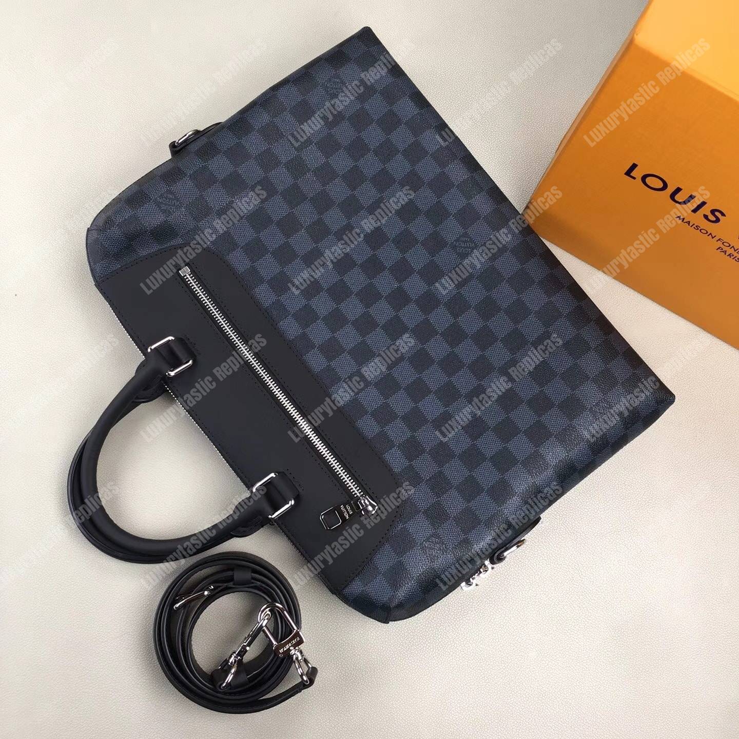 LV Porte-Documents Jour Damier Cobalt Canvas