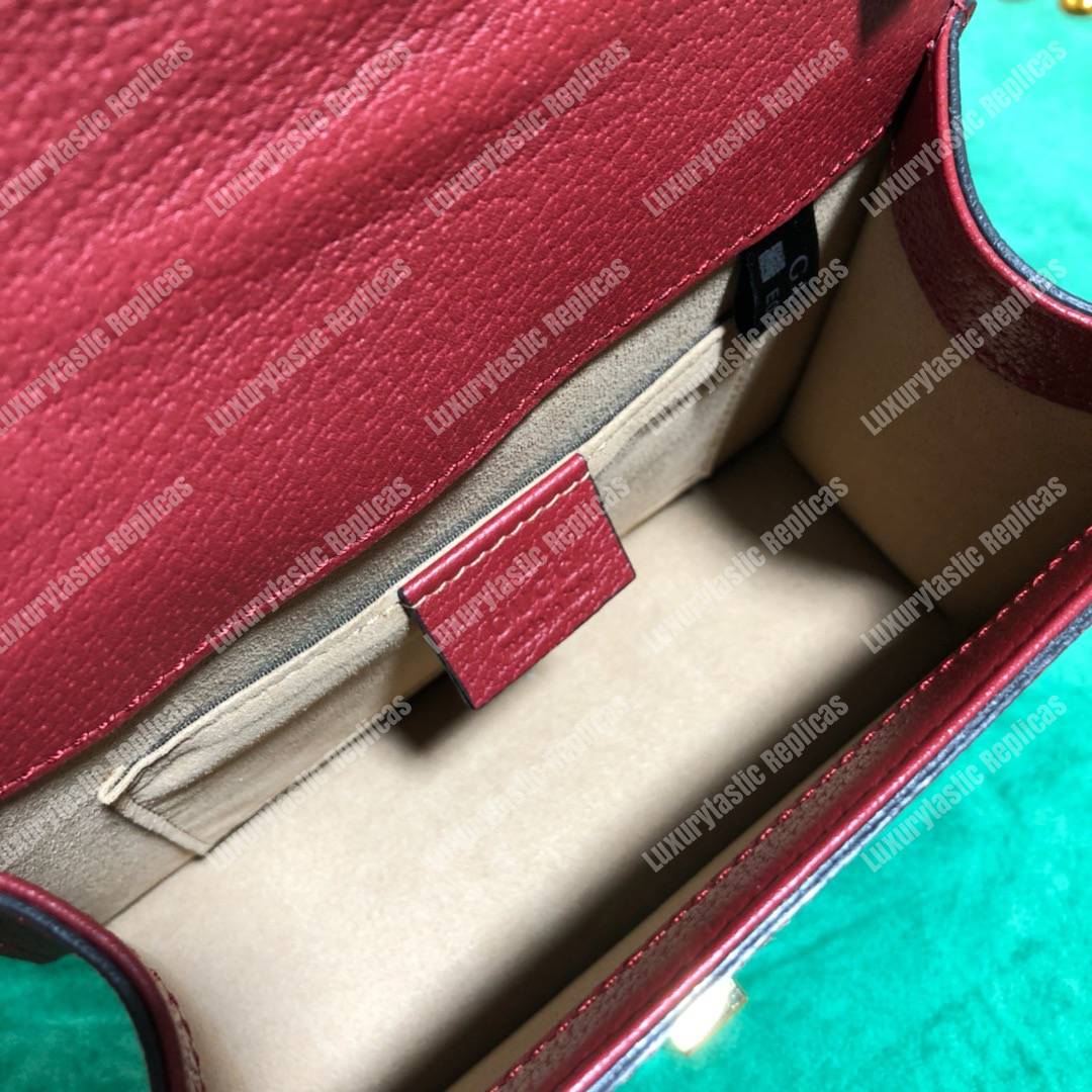 G*u*i sylvie gg sup*e canvas mini bag red