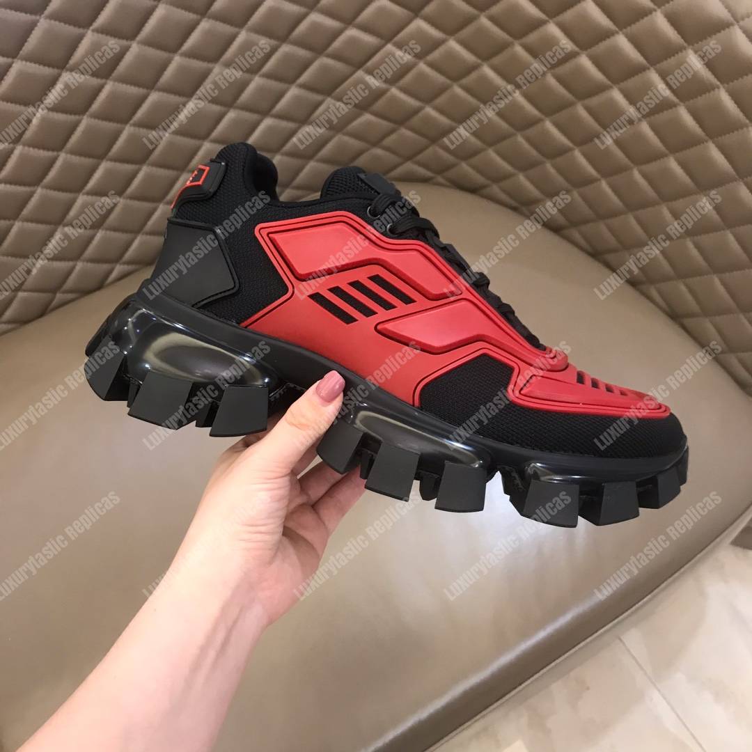 Pra*a cloudbust thunder knit sneakers red
