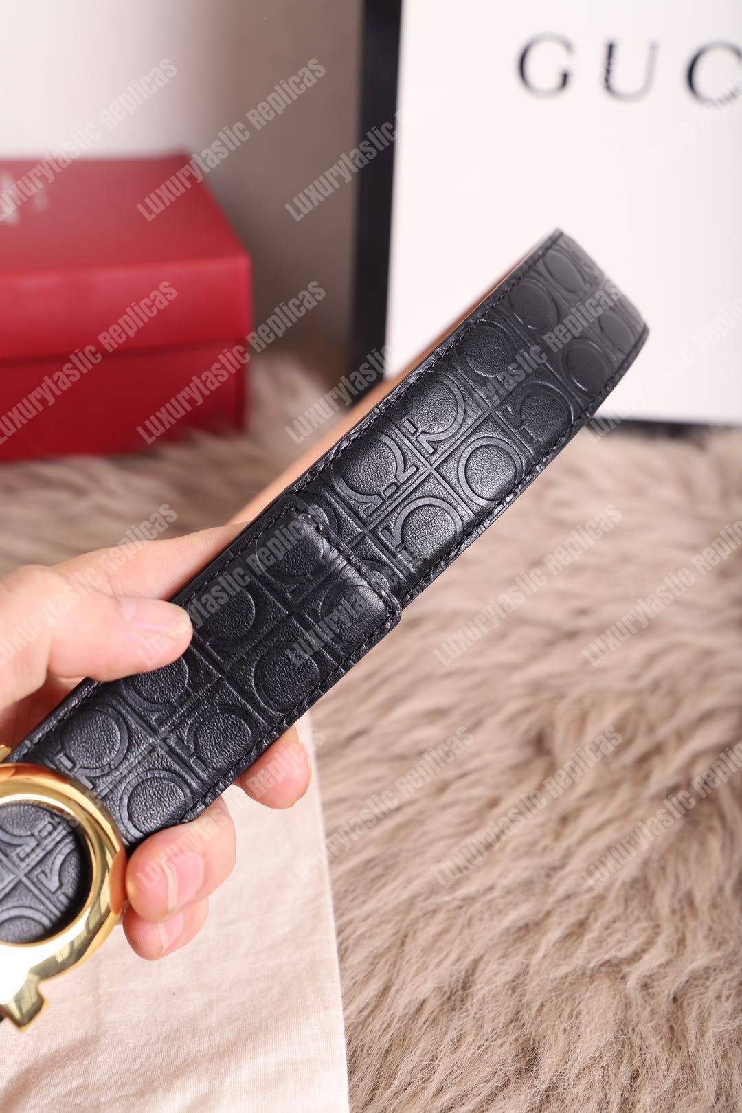 ﻿Salvatore Ferragamo Adjustable Gancini Belt