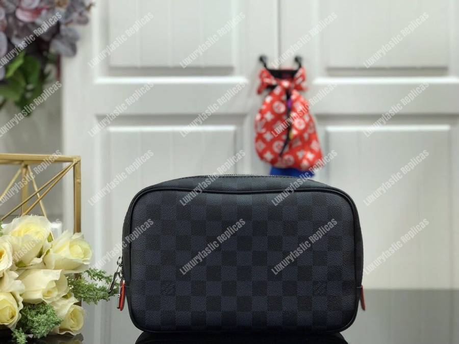 LV Toilet Pouch GM Damier Cobalt Canvas