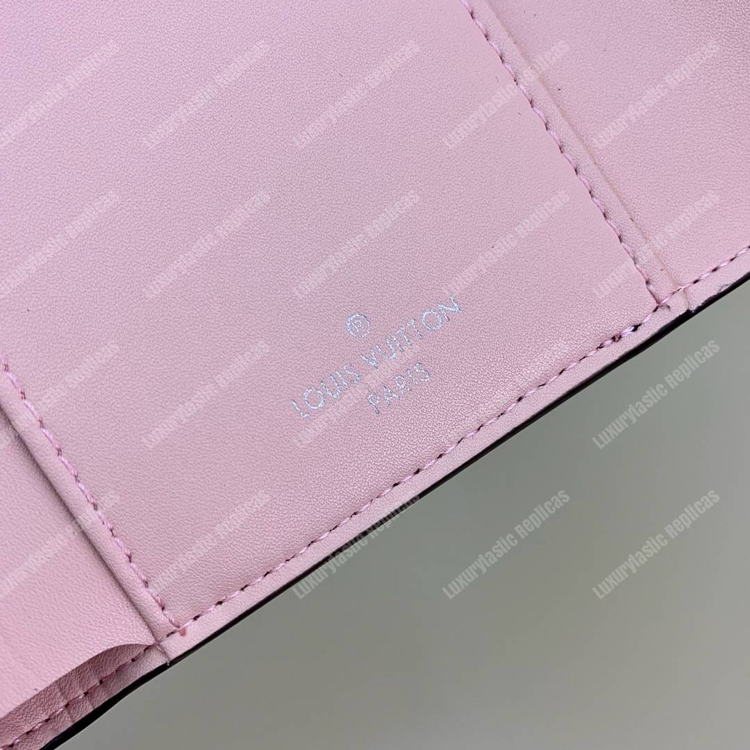 LV Twist Compact Wallet Epi Leather Monogram Blanc Rose