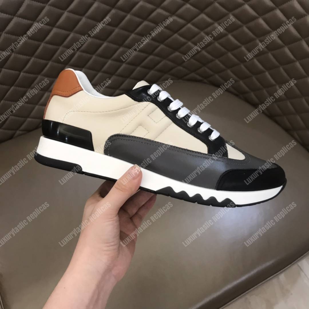 H**mes trail sneaker multicolore craie