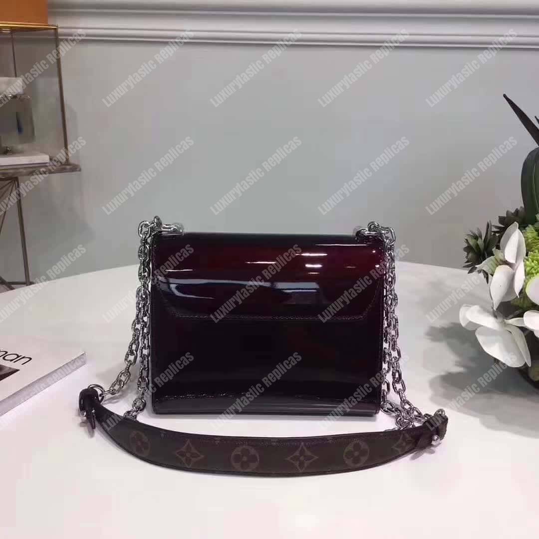 LV Twist PM Monogram Vernis Leather Burgundy