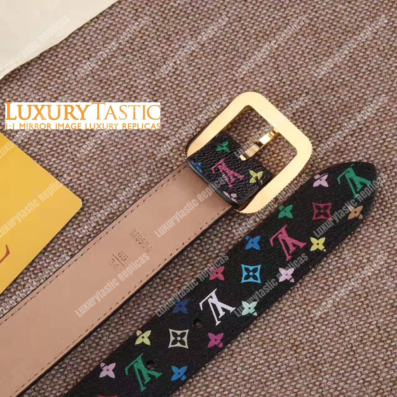 LV Malletier Belt 30mm Takashi Murakami Edition Black