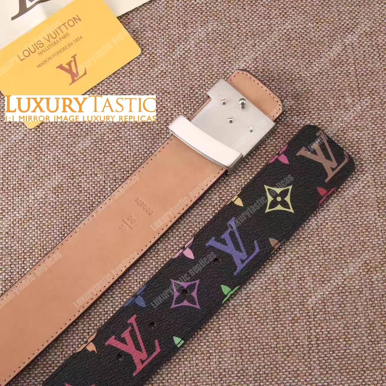 LV Initiales 40MM Belt Takashi Murakami Edition Black