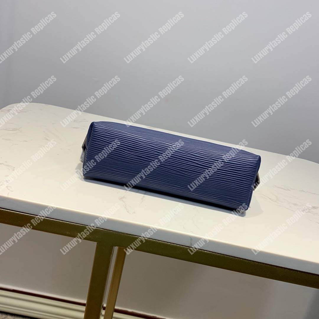 LV Cosmetic Pouch PM Epi Leather Indigo