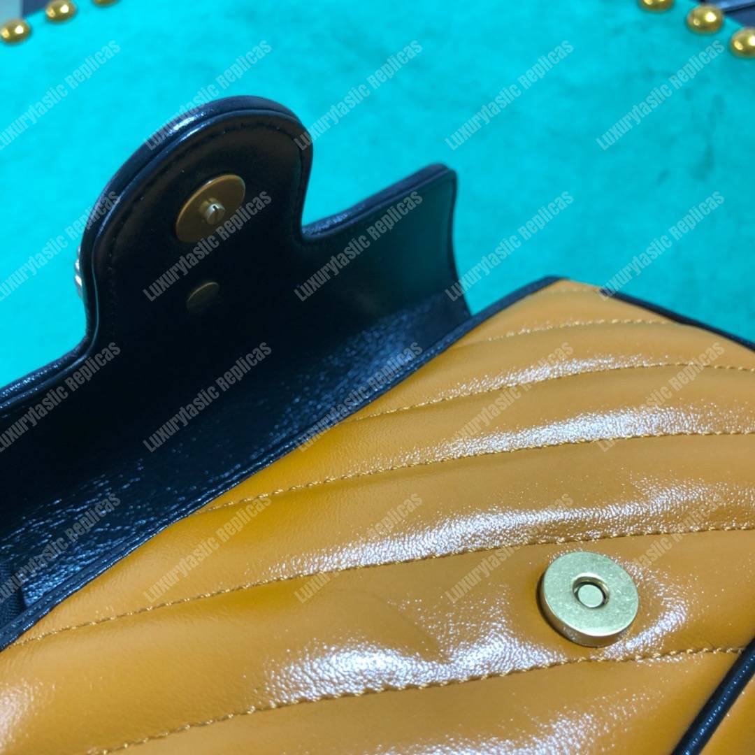 G*u*i gg marmont super mini bag cognac matelassé