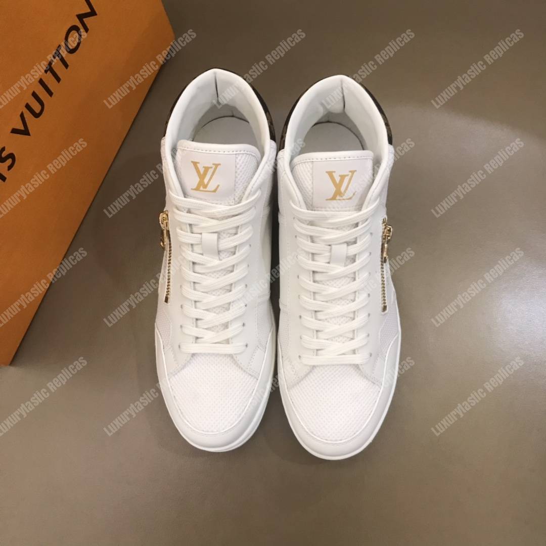 LV Rivoli Trainer Boots White