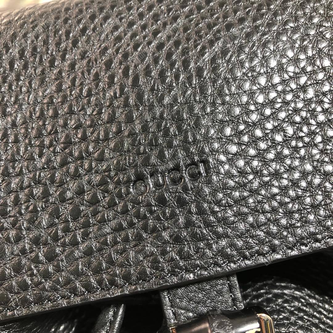 G*u*i leather bamboo tassel mini backpack black