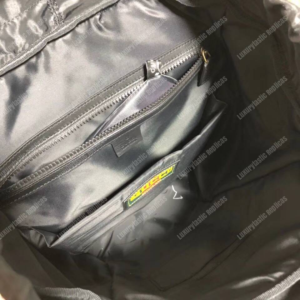 G*u*i dapper dan backpack with gold gg pattern