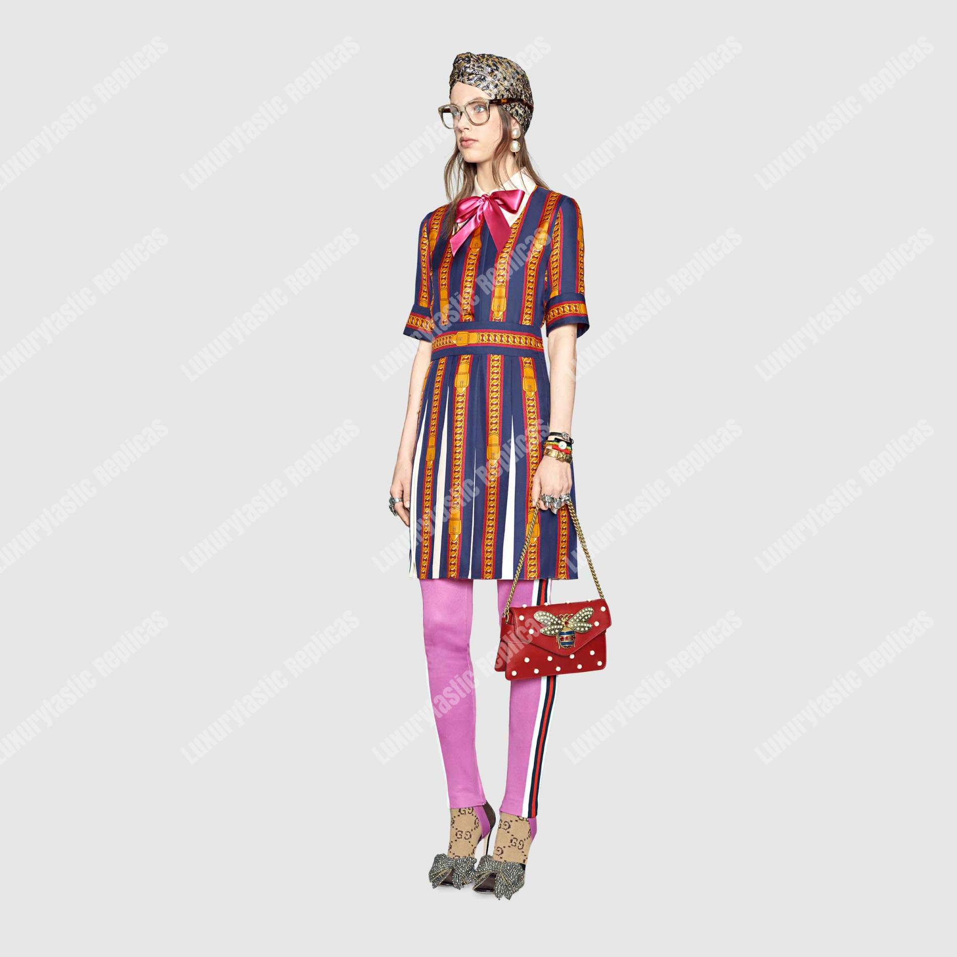 G*u*i broadway leather mini bag red