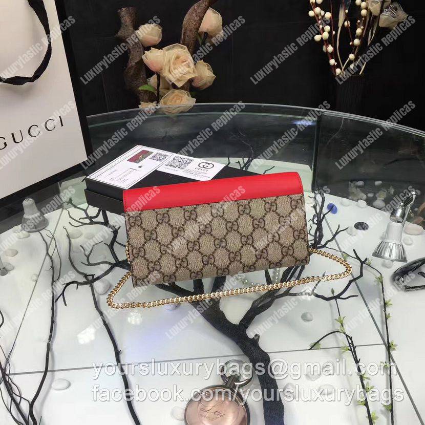 G*u*i gg padlock continental wallet beige/red