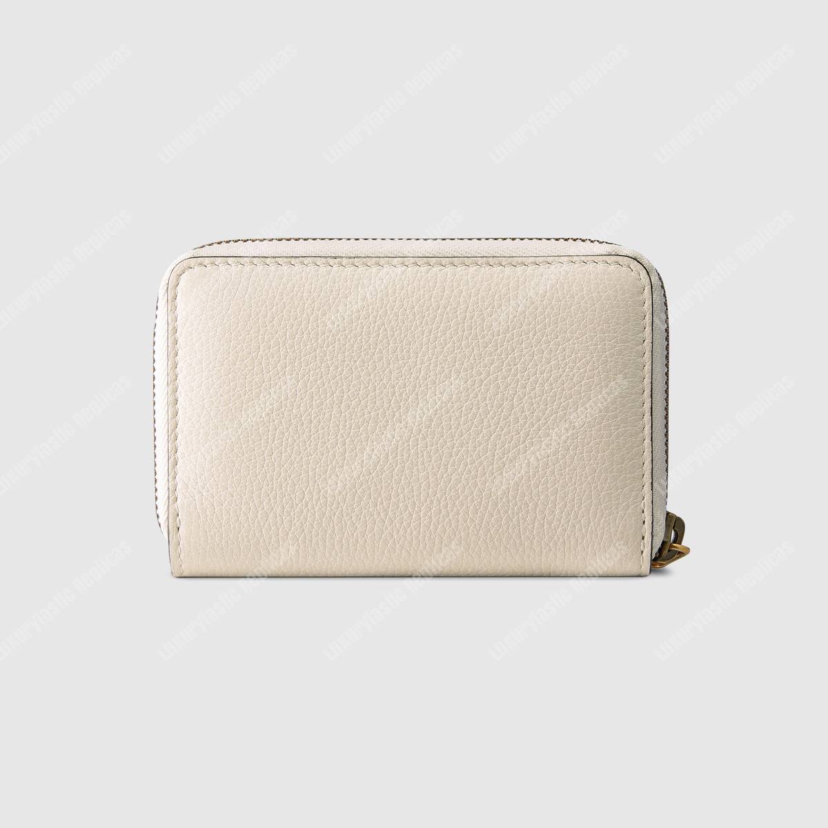 G*u*i print leather card case white