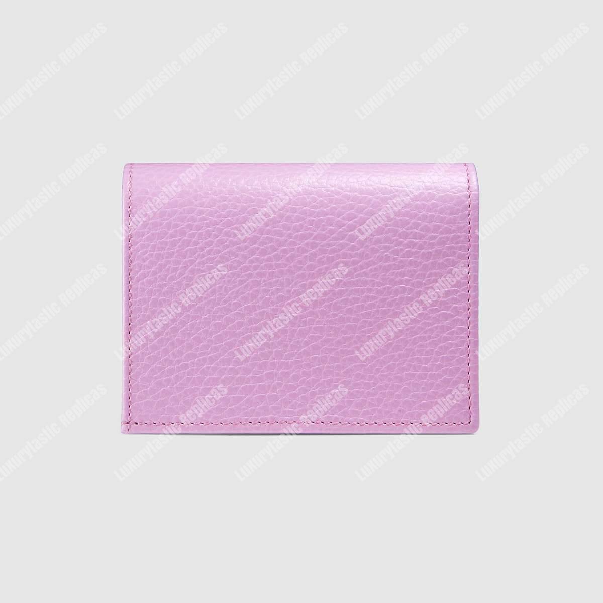 G*u*i leather card case with bosco pink