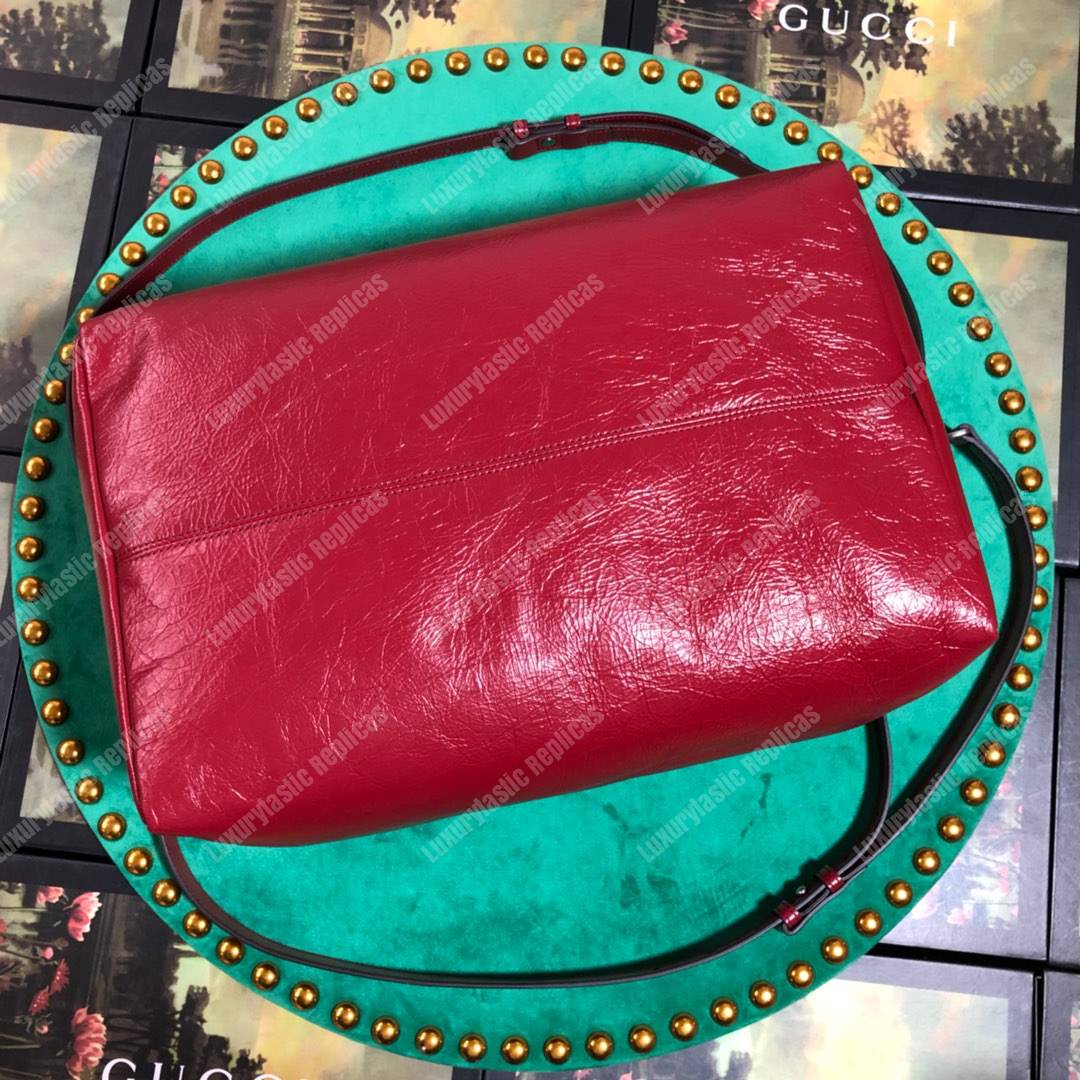 G*u*i soft leather backpack red