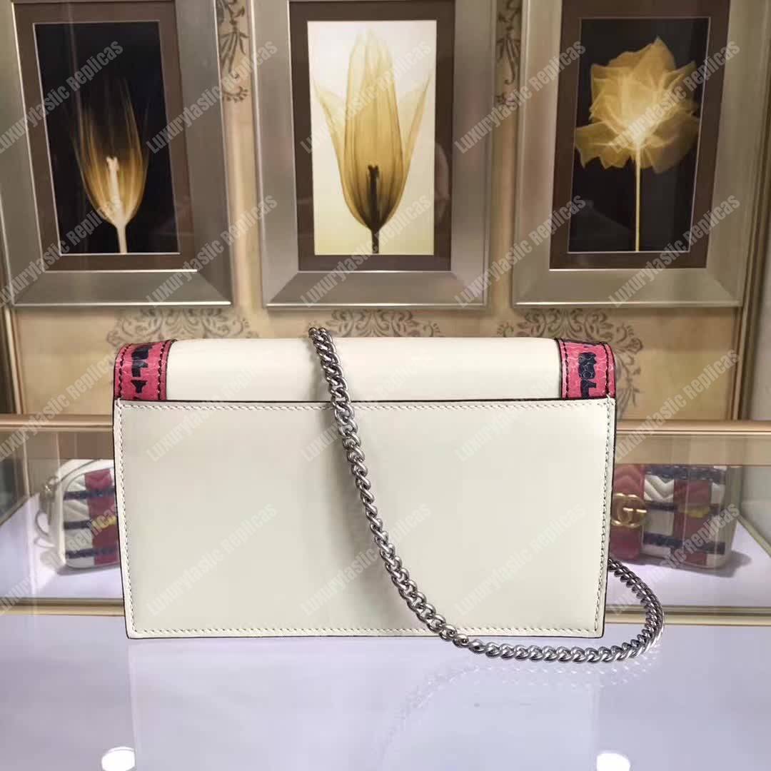 G*u*i lilith leather shoulder bag white