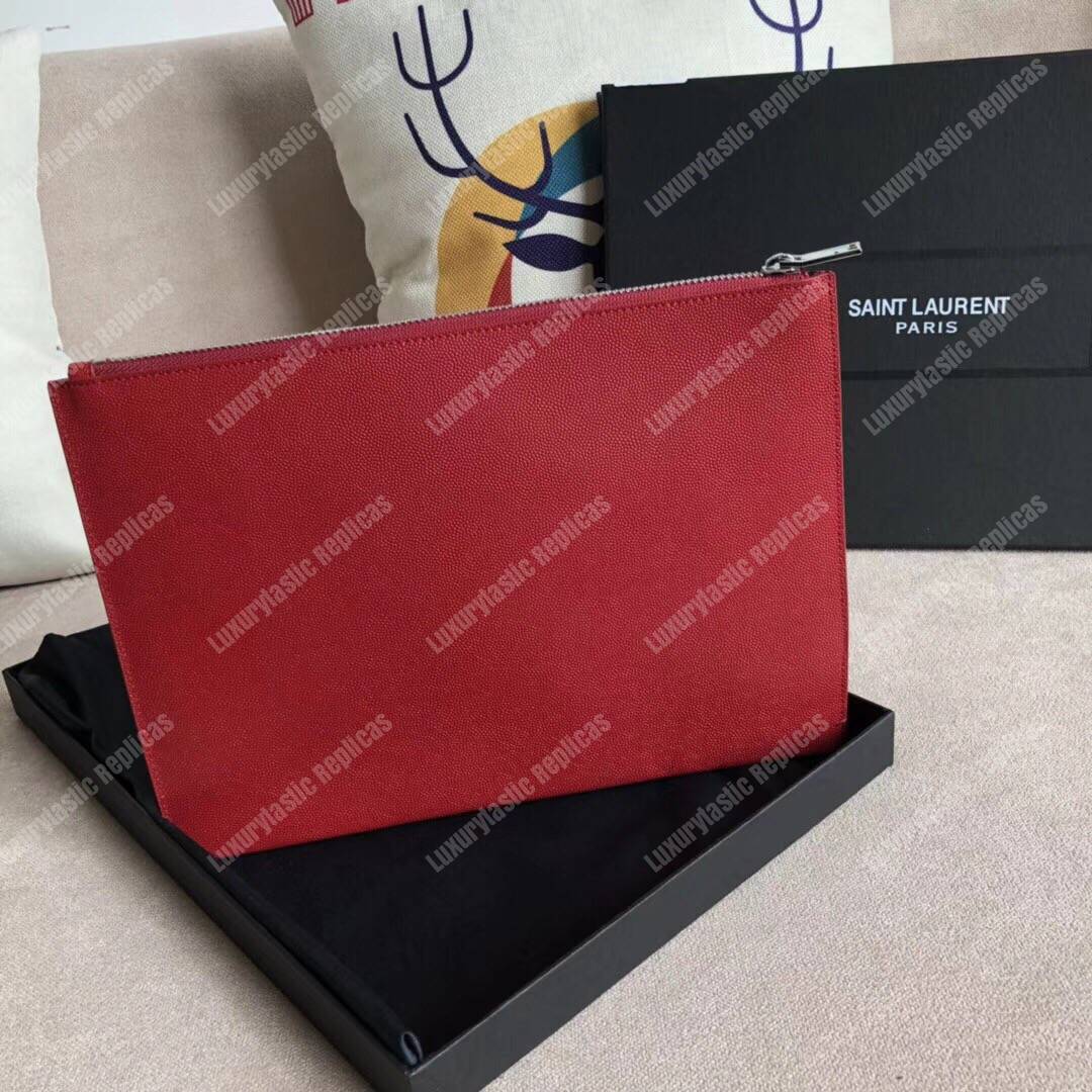 Saint Laurent Zipped Tablet Holder Red